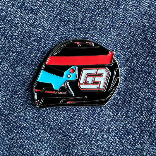 George Russell 2022 Helmet Enamel Pin on clothes