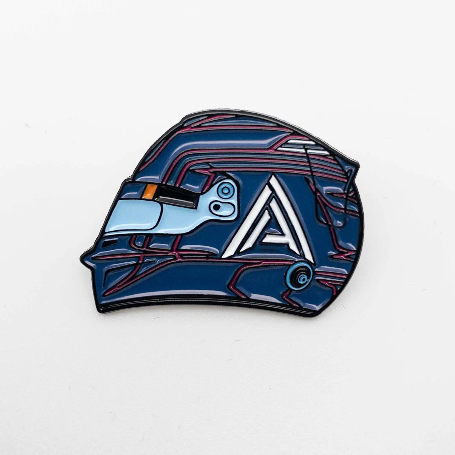Alex Albon 2023 Helmet Enamel Pin shown on white background