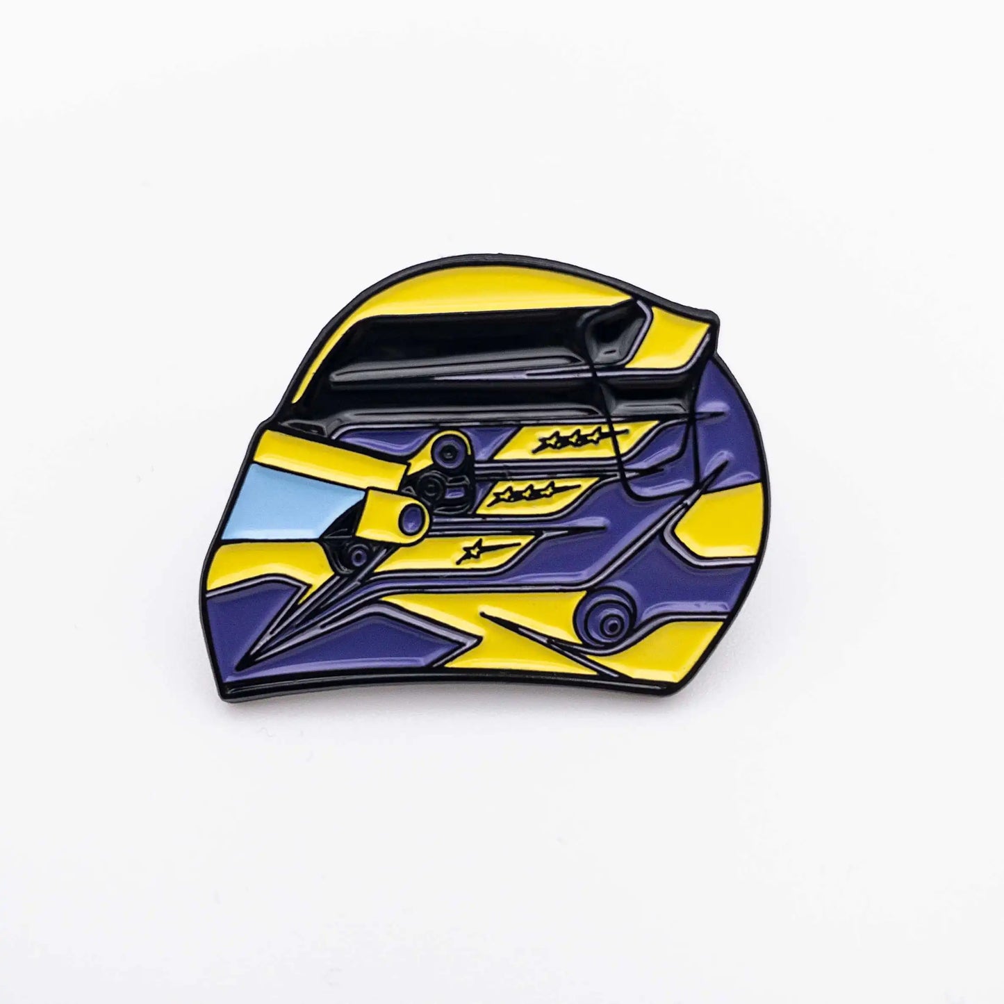 Lewis Hamilton 2023 Helmet Enamel Pin shown on white background