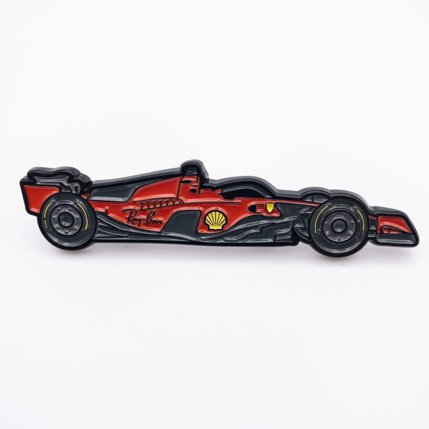 Ferrari SF-23 Formula One Car Enamel Pin shown on white background