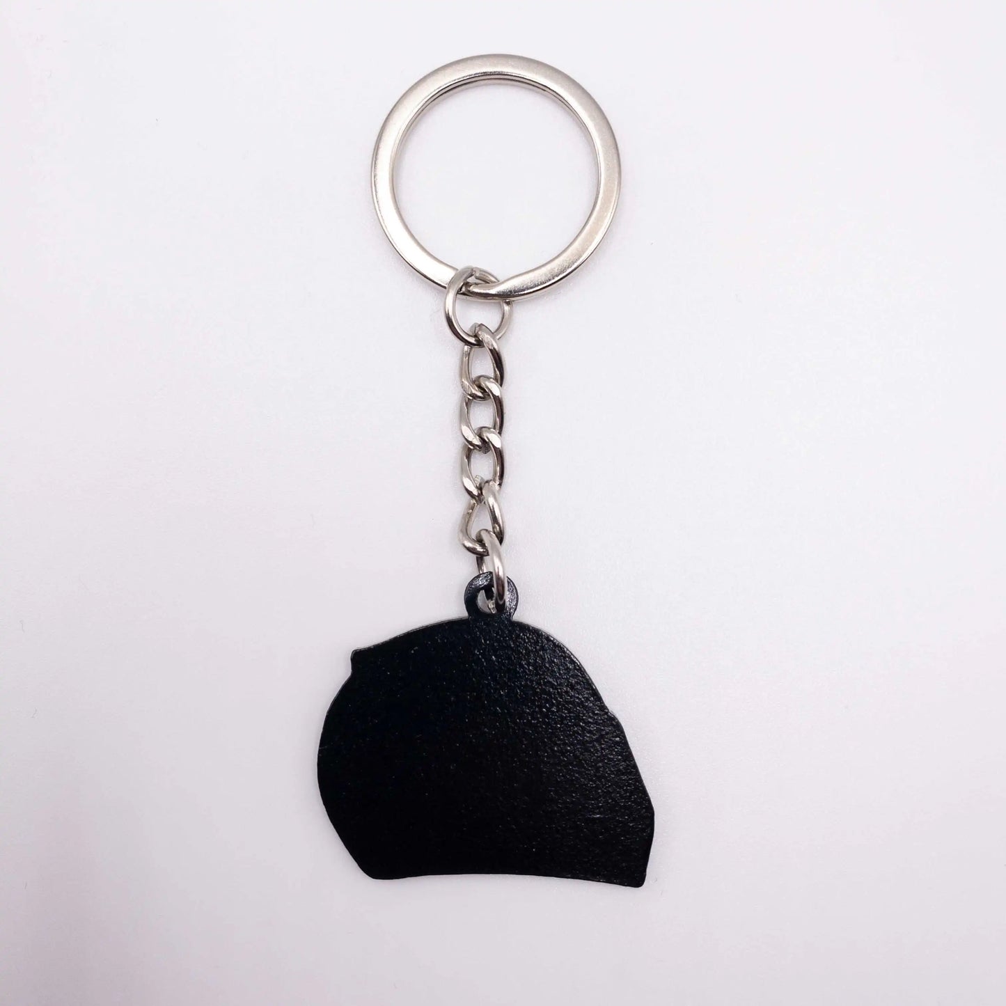 Back of Lewis Hamilton 2023 Helmet Enamel Keychain shown on white background