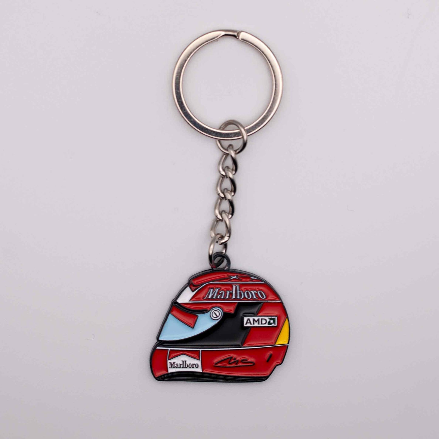 Michael Schumacher 2004 Helmet Keychain shown on white background