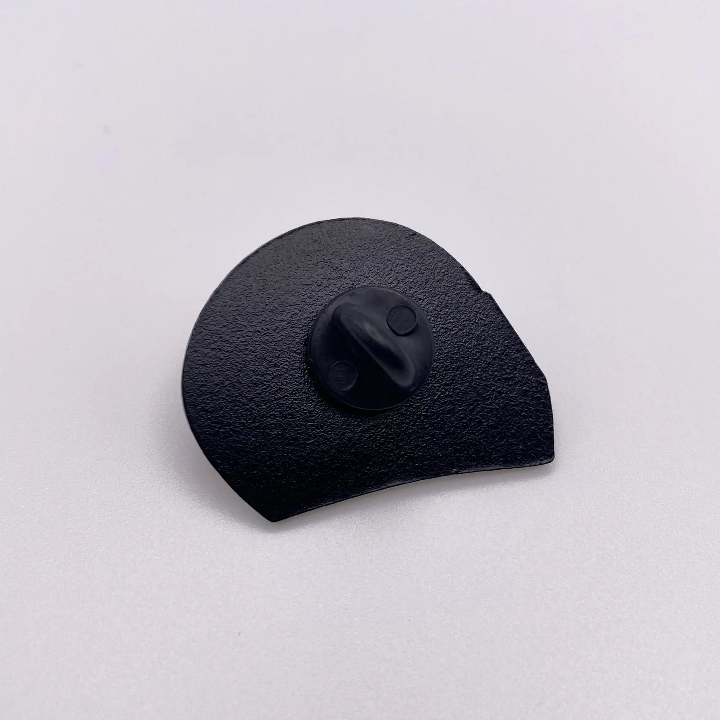 Back of Charles Leclerc 2022 Helmet Enamel Pin, black dye plating