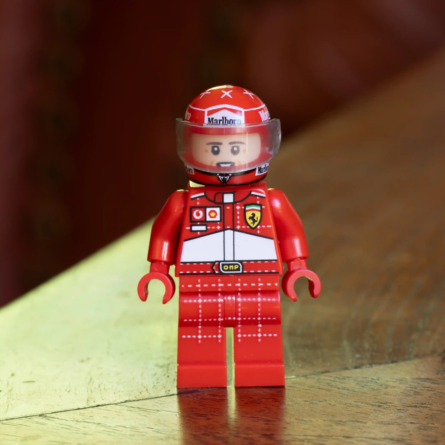 Michael Schumacher Custom Lego Minifig Helmet