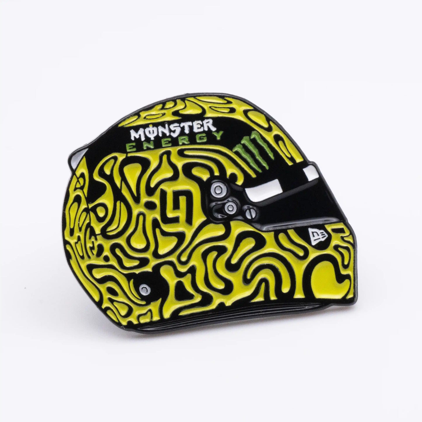 Lando Norris 2025 Helmet Enamel Pin on white background