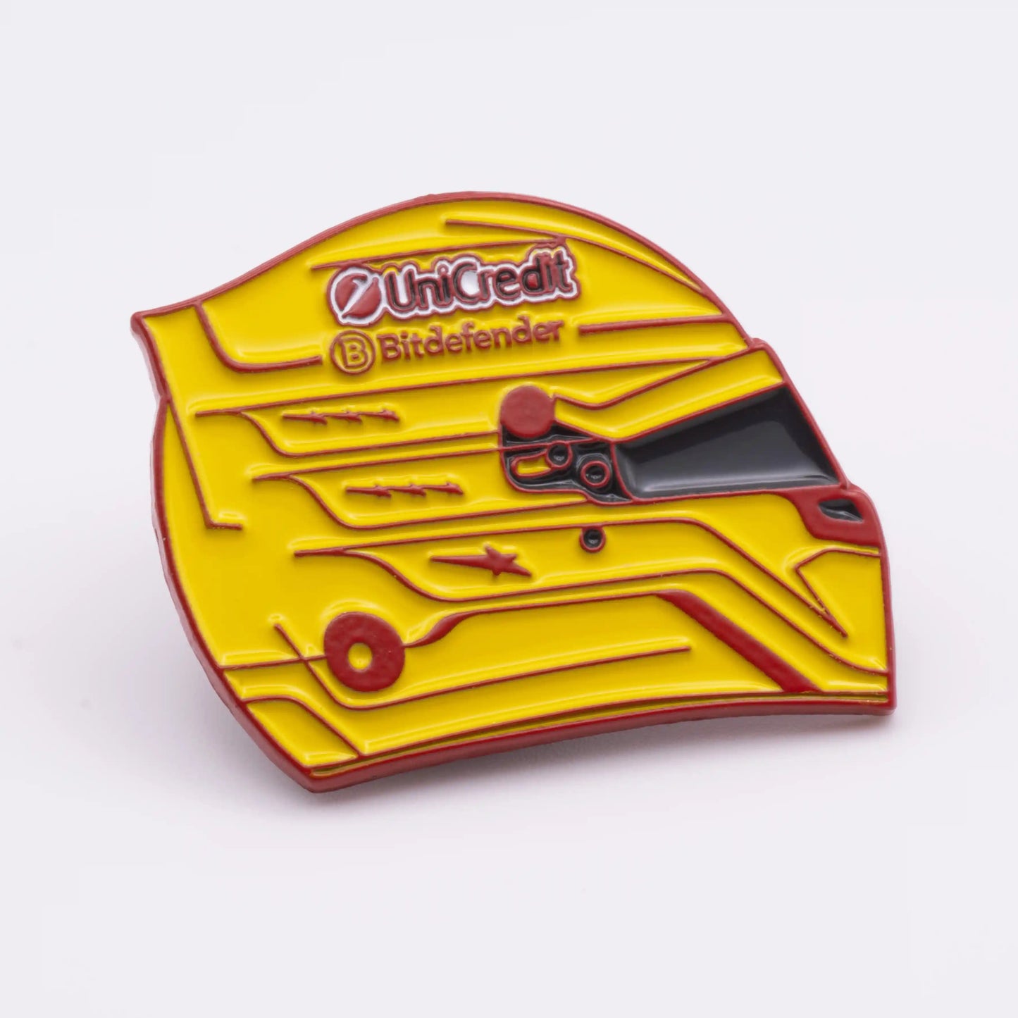 Lewis Hamilton 2025 Helmet Enamel Pin on white background