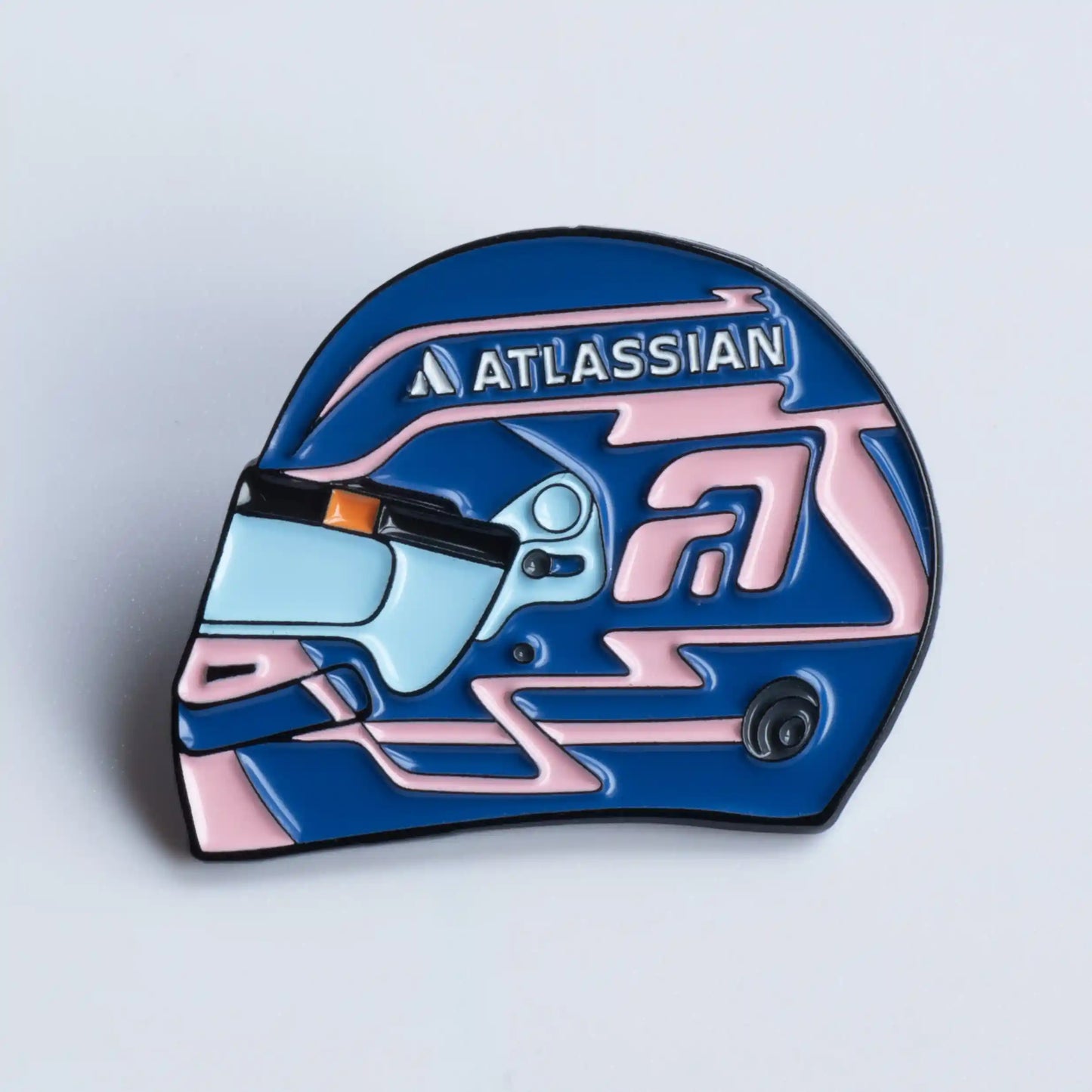 Alex Albon 2025 Helmet Enamel Pin on white background