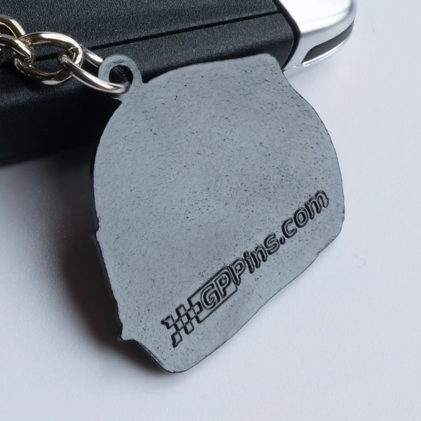 Back of Carlos Sainz 2025 Helmet Enamel Keychain
