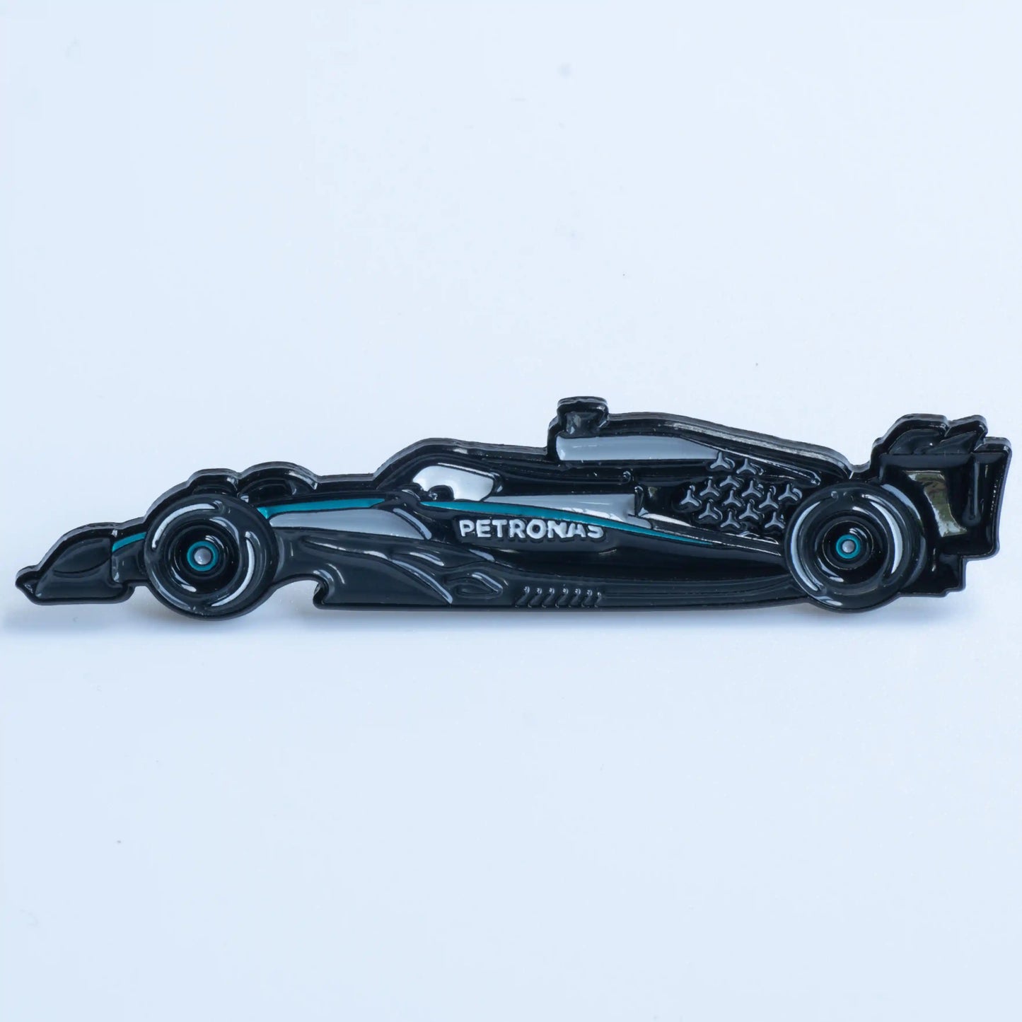 Mercedes W16 Formula One Car Enamel Pin shown on white background