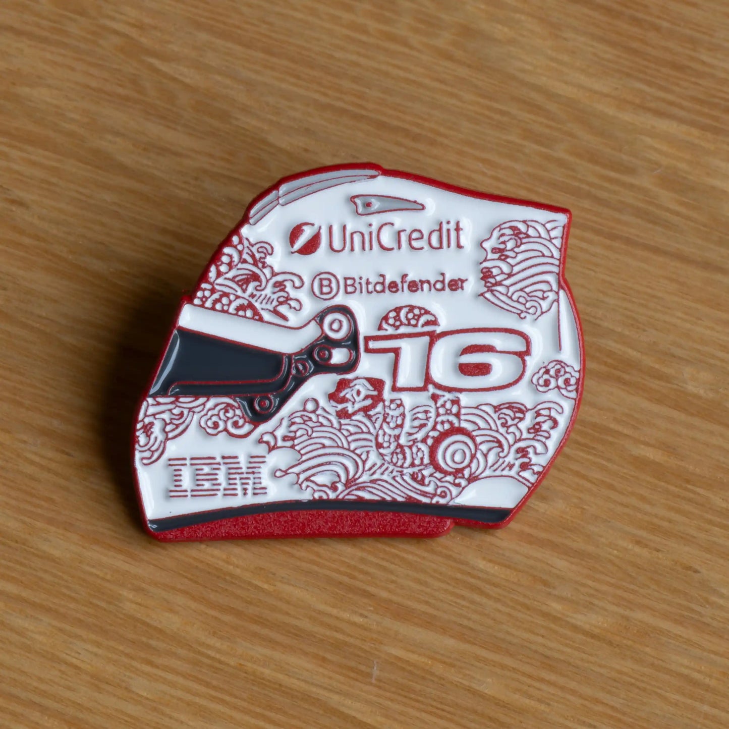 Charles Leclerc 2025 China Helmet Enamel Pin