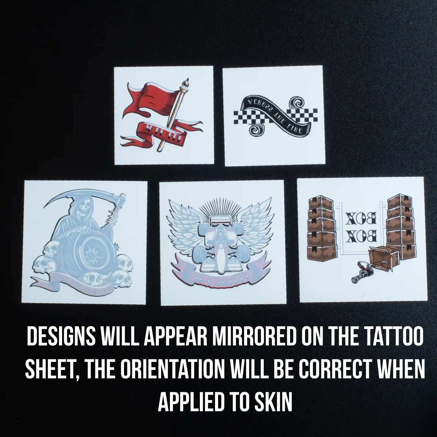 Formula One Themed Temporary Tattoo Pack