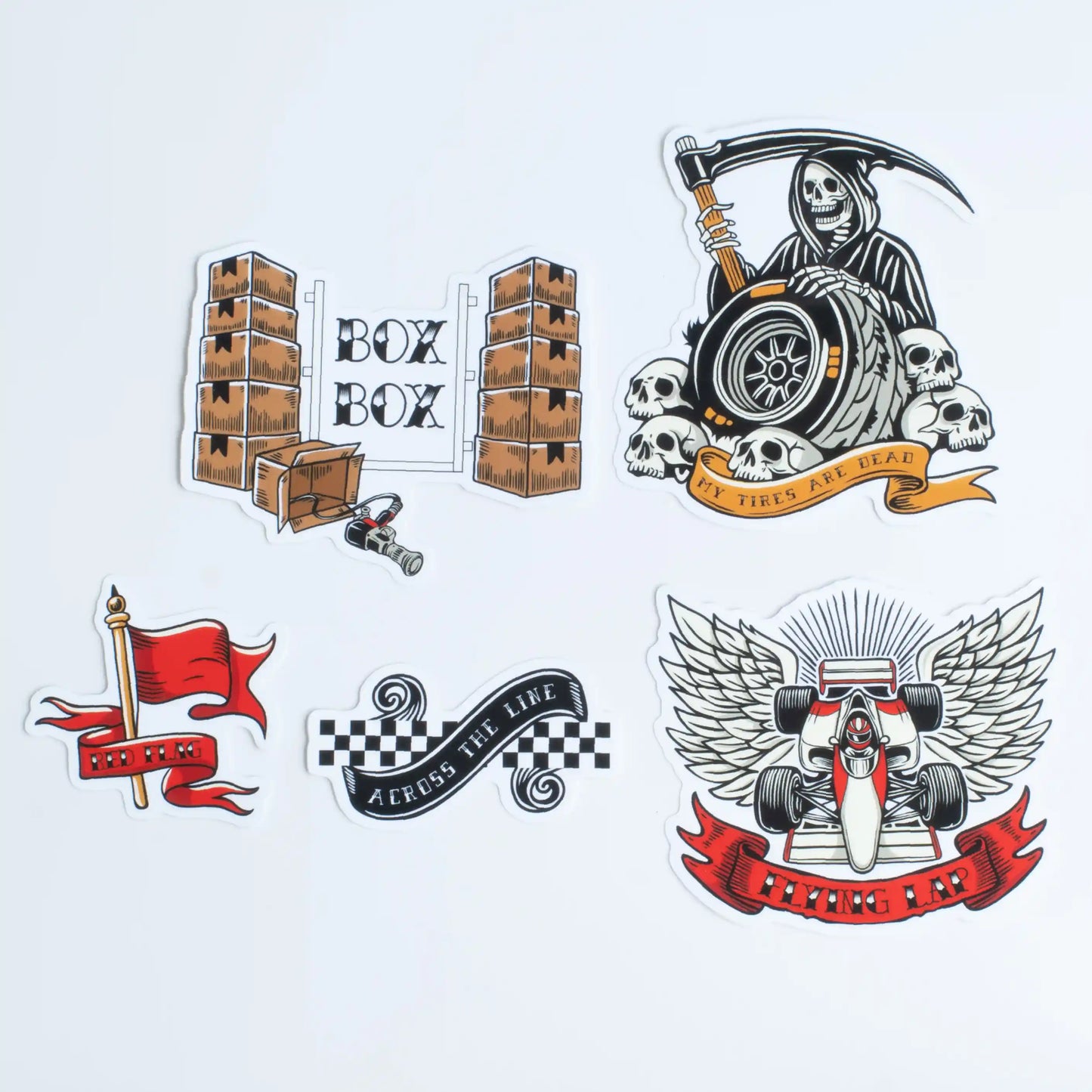 Formula One Tattoo Style Sticker Pack