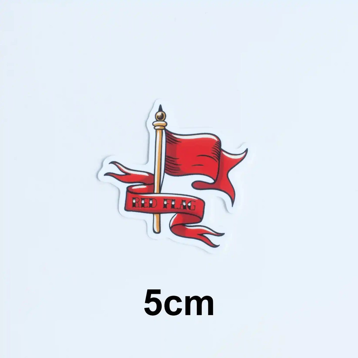 Formula One Tattoo Style Sticker Pack, Red Flag