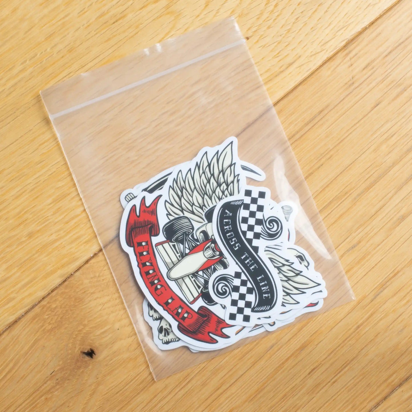 Formula One Tattoo Art Sticker Pack shown in bag