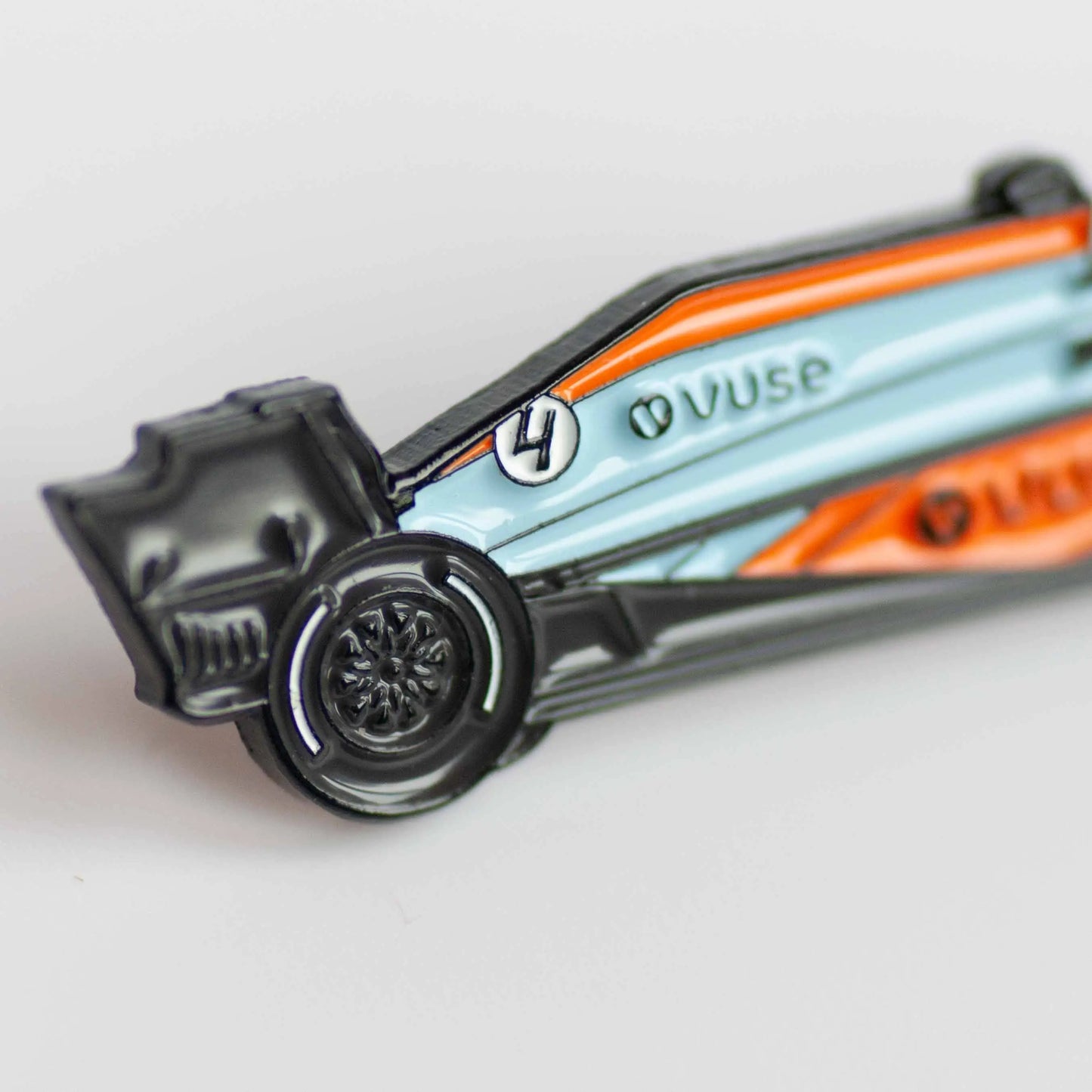 McLaren MCL35M Gulf Livery Formula One Car Enamel Pin