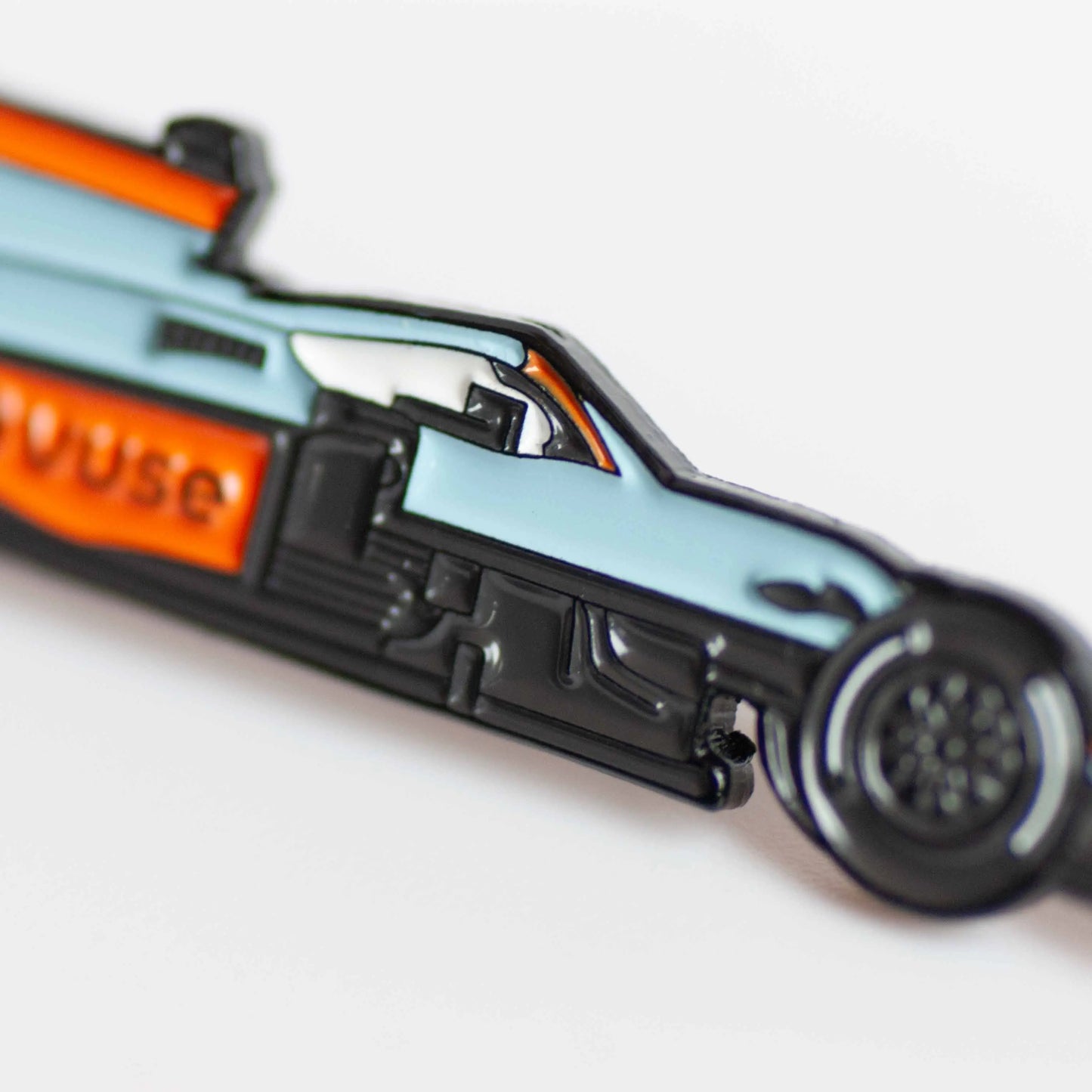 McLaren MCL35M Gulf Livery Formula One Car Enamel Pin