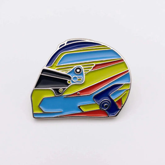 Fernando Alonso 2023 Helmet Pin shown on white background