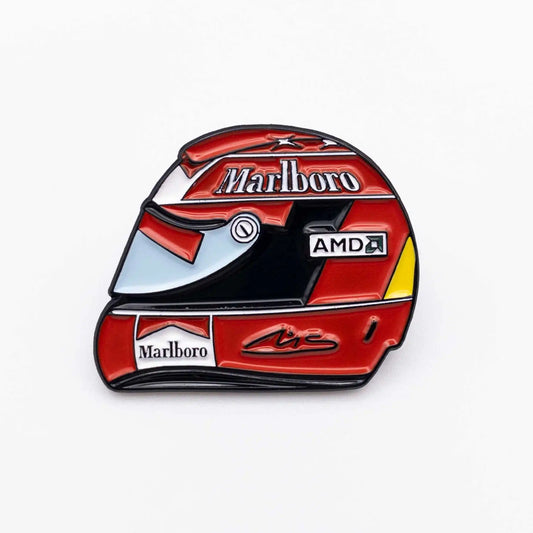 Michael Schumacher 2004 Helmet Enamel Pin shown on white background