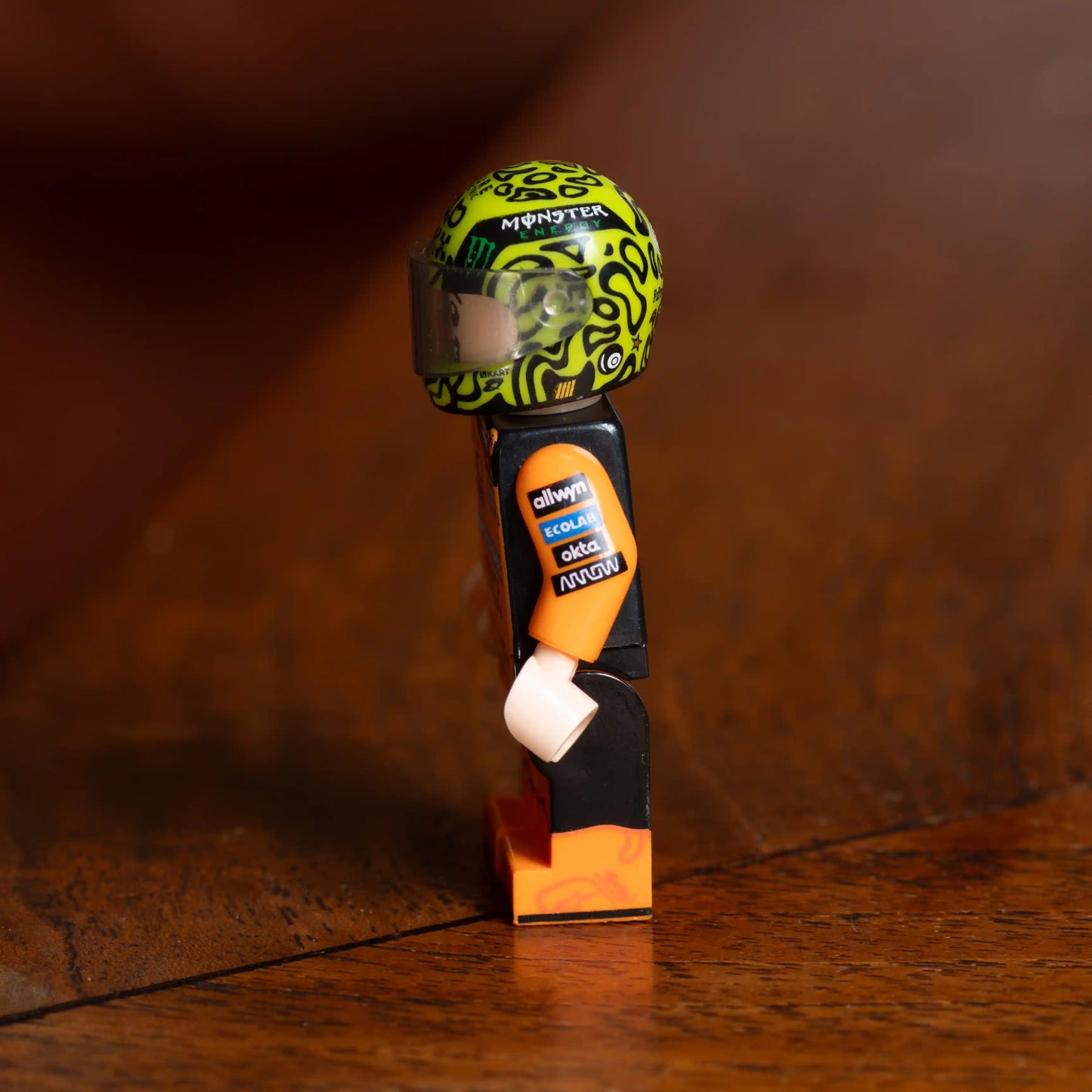 Lando Norris Custom Lego Minifig with Custom Helmet