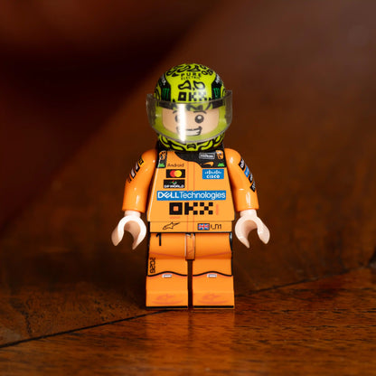 Lando Norris Custom Lego Minifig with Custom Helmet