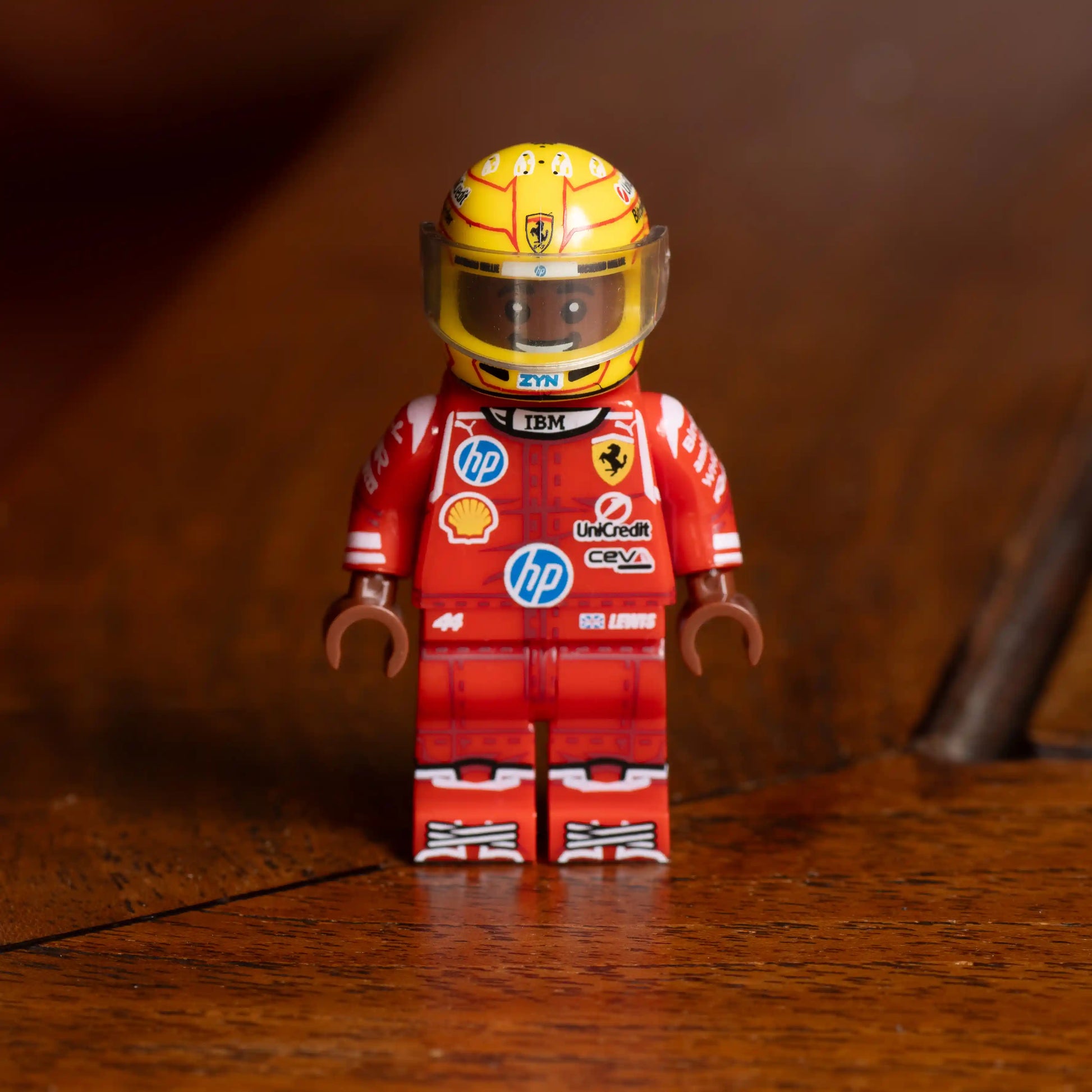 Lewis Hamilton Custom Lego Minifig with Custom Helmet