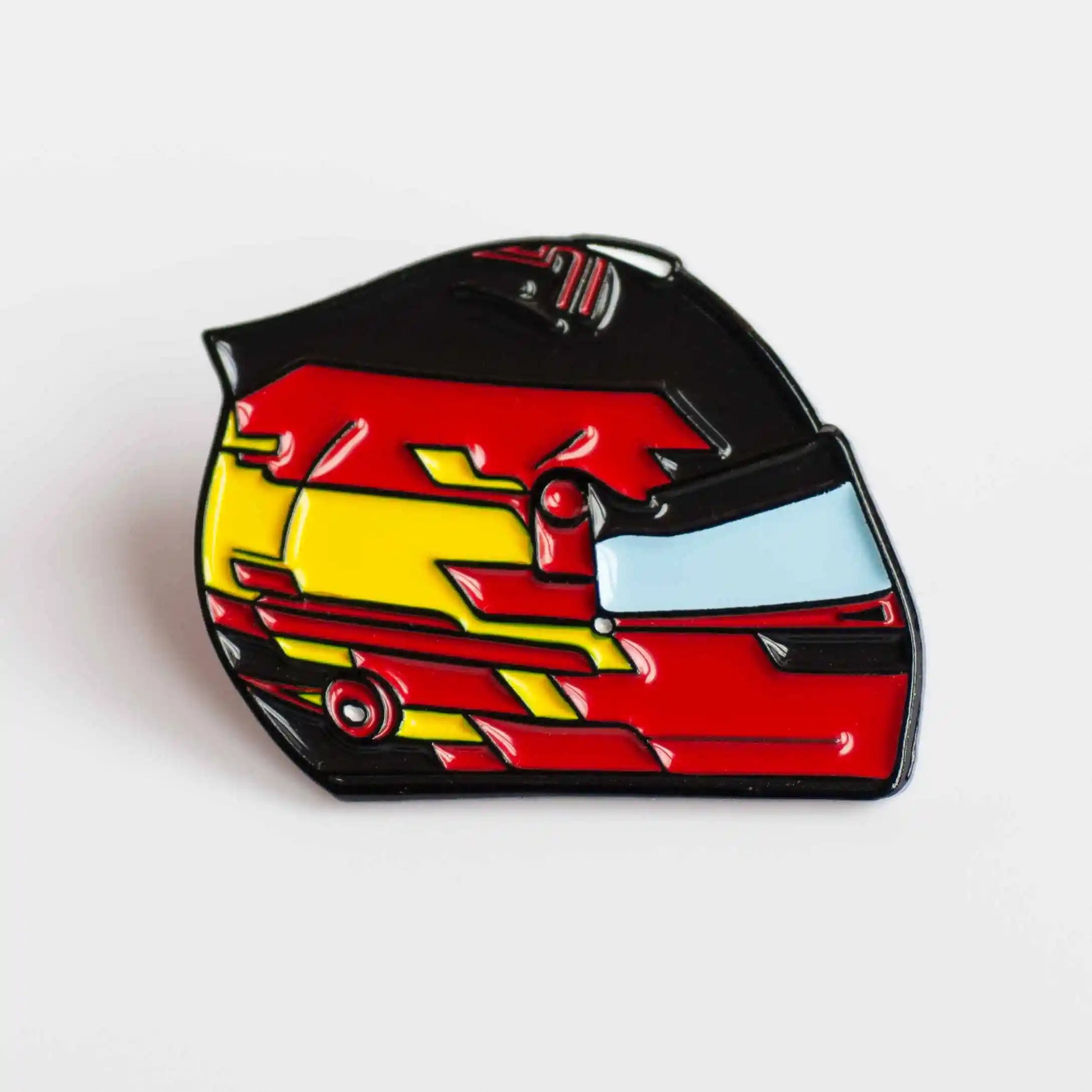 Carlos Sainz 2024 Helmet Enamel Pin Badge shown on white background