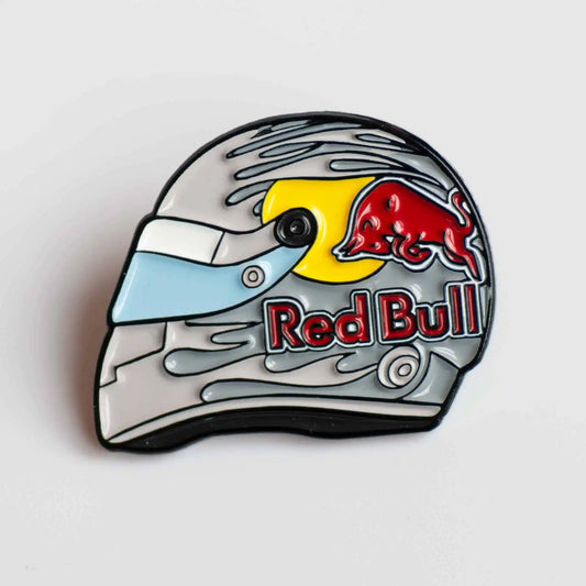 Daniel Ricciardo 2024 helmet Enamel Pin Badge shown on white background