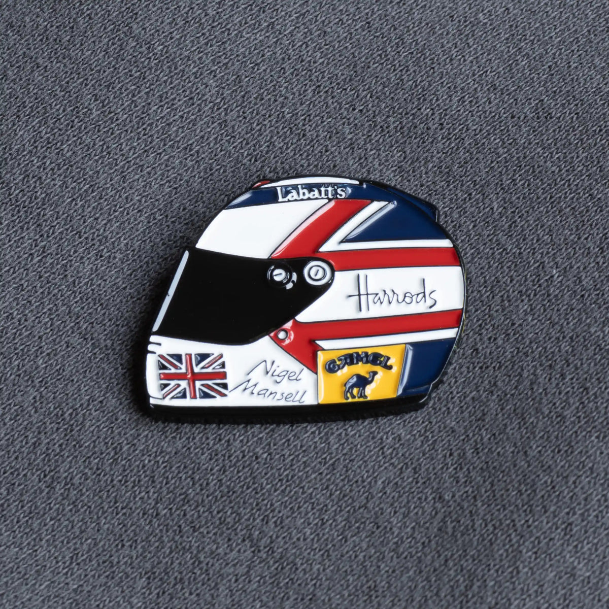 Nigel Mansell Helmet Enamel Pin