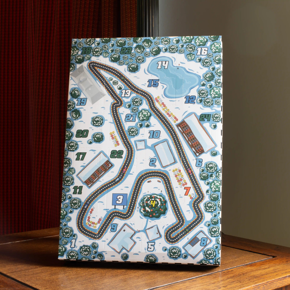 Formula One Enamel Pin/Custom Minifig 24 Day Advent Calendar