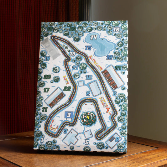 Formula One Enamel Pin/Custom Minifig 24 Day Advent Calendar