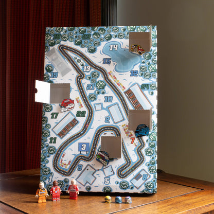 Formula One Enamel Pin/Custom Minifig 24 Day Advent Calendar