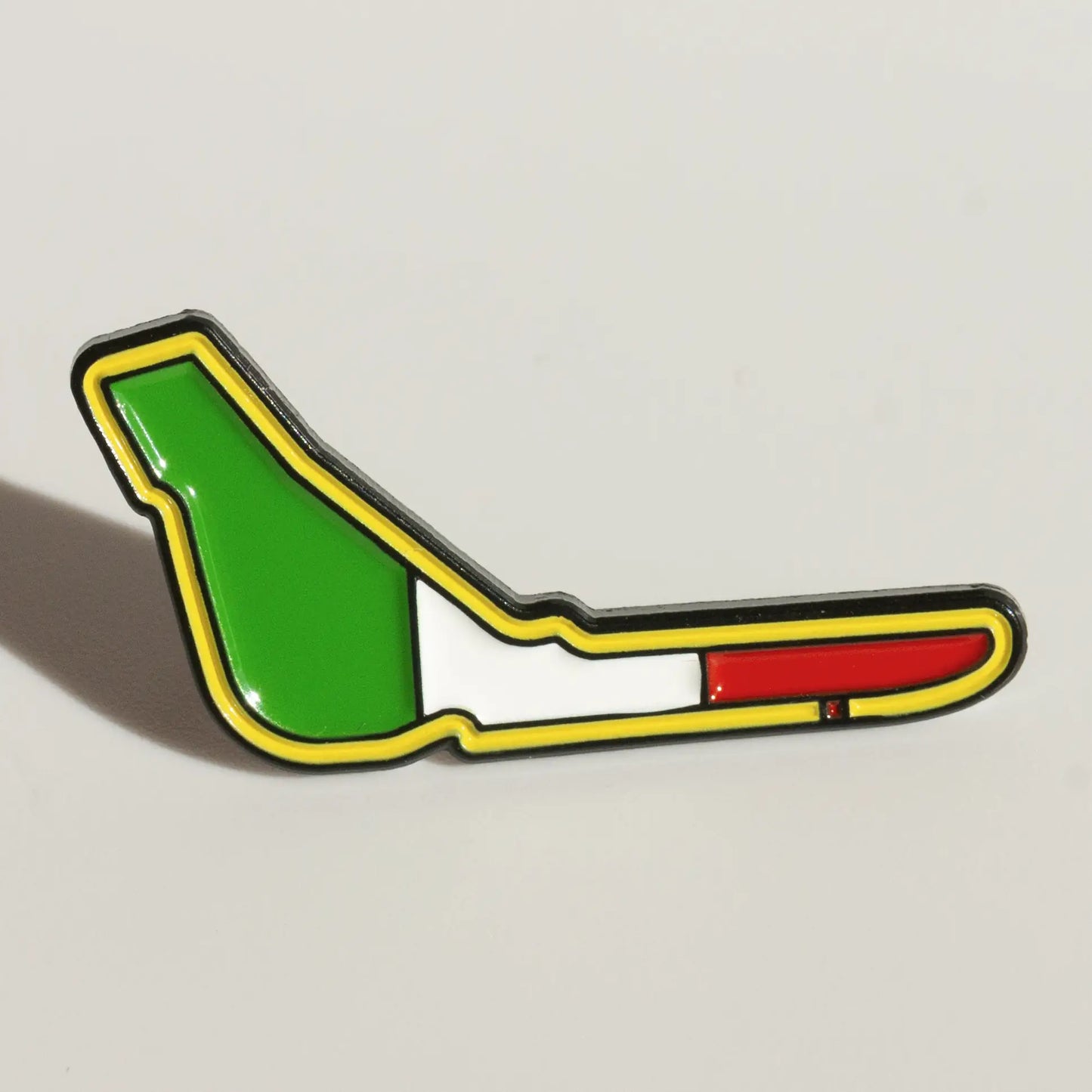 Monza Circuit Enamel Pin shown on white background