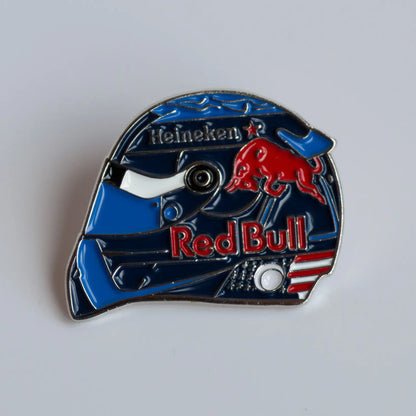 Max Verstappen 2024 USA Helmet Enamel Pin shown on white background