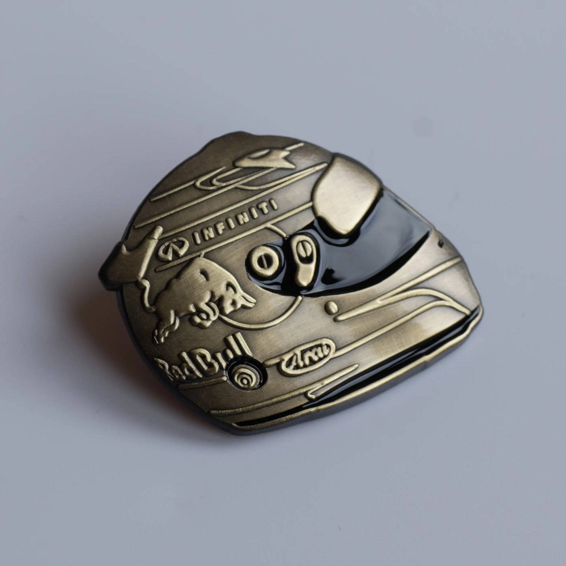 Sebastian Vettel 2014 Monaco Special Edition Helmet Die-Cast Pin shown on white background