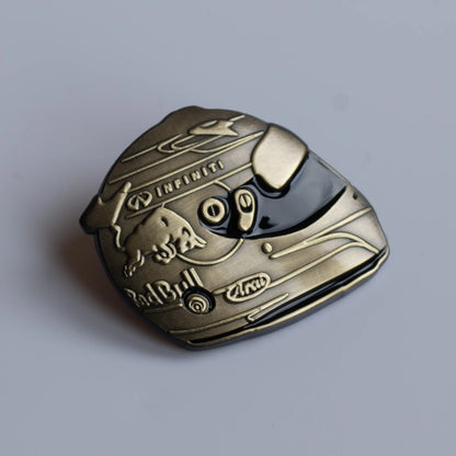 Sebastian Vettel 2014 Monaco Special Edition Helmet Die-Cast Pin shown on white background