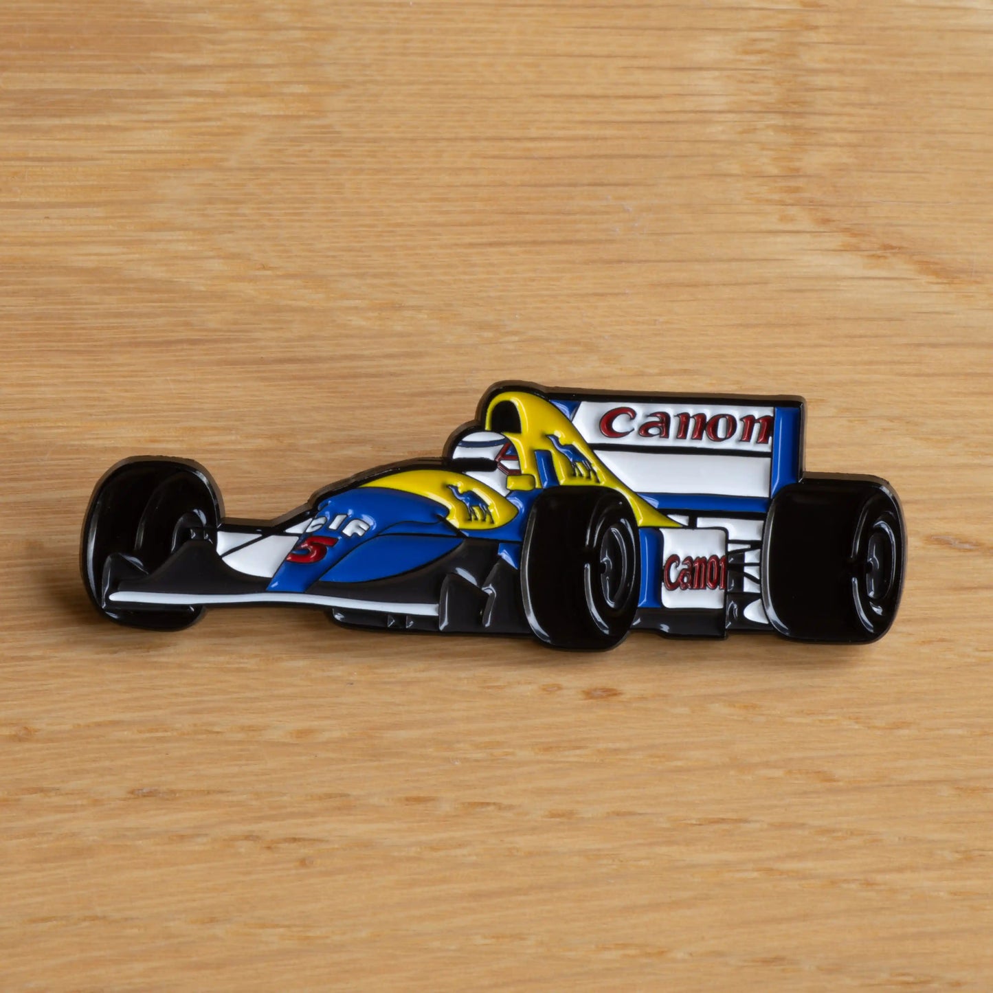 Nigel Mansell's FW14B Formula One Car Enamel Pin front