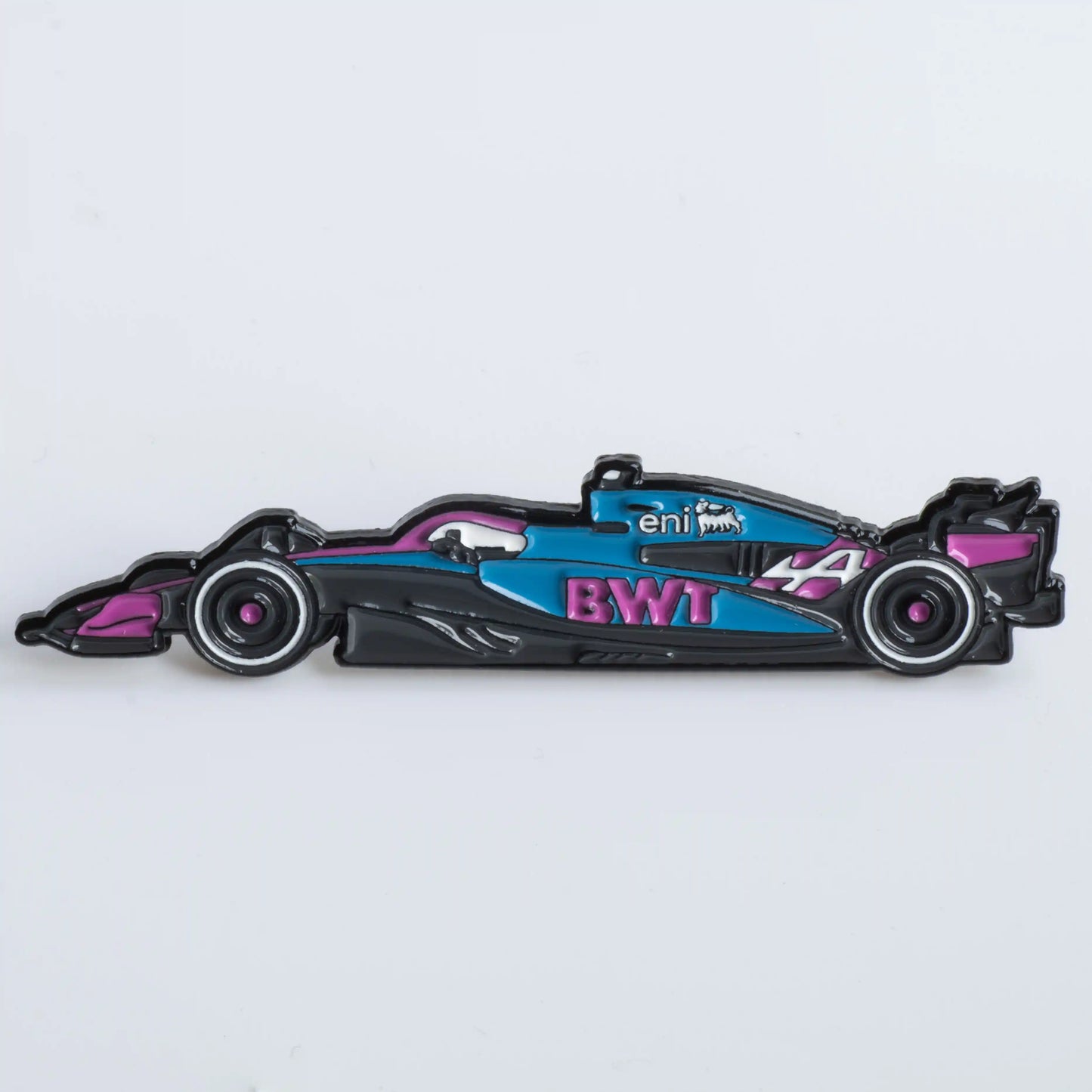 Alpine A525 Formula One Car Enamel Pin shown on white background