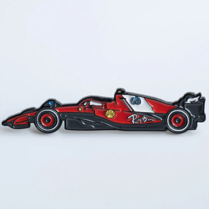 Ferrari SF-25 Formula One Car Enamel Pin shown on white background