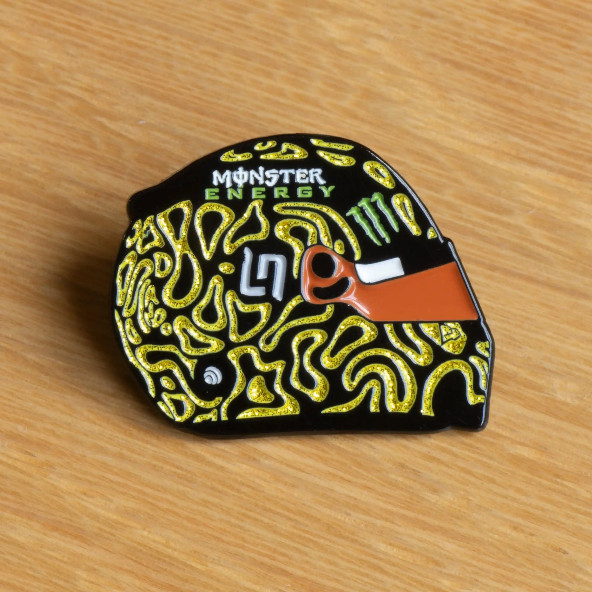 Lando Norris 2025 Inverted Glitter Helmet Enamel Pin