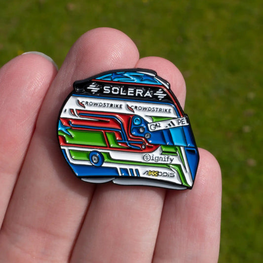 Kimi Antonelli 2025 Helmet Enamel Pin shown on hand
