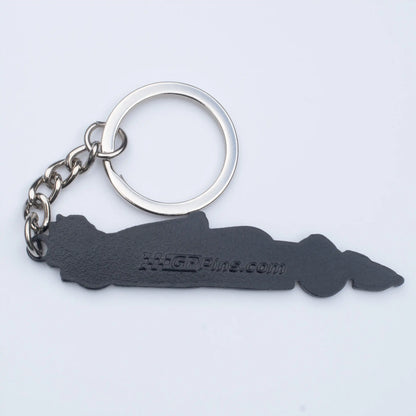 Back of Ferrari SF-25 Formula One Car Enamel Keychain