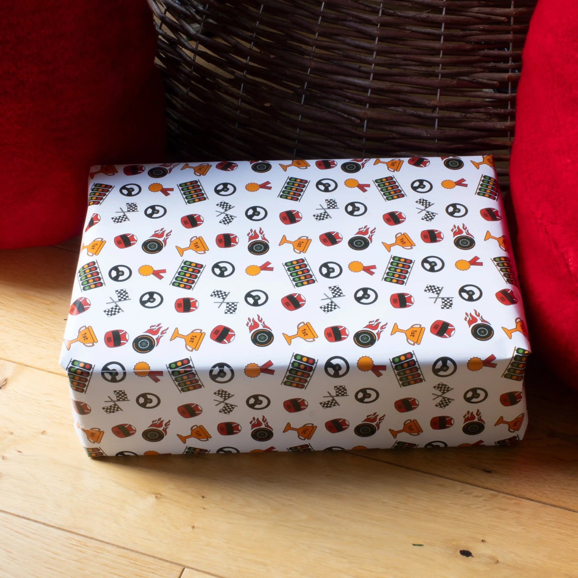 Formula One Themed Wrapping Paper