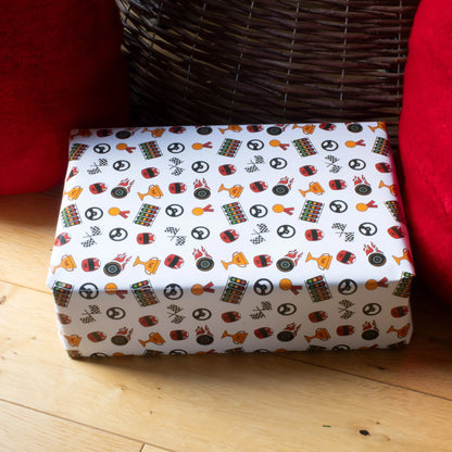 Formula One Themed Wrapping Paper