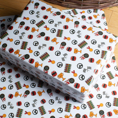 Formula One Themed Wrapping Paper