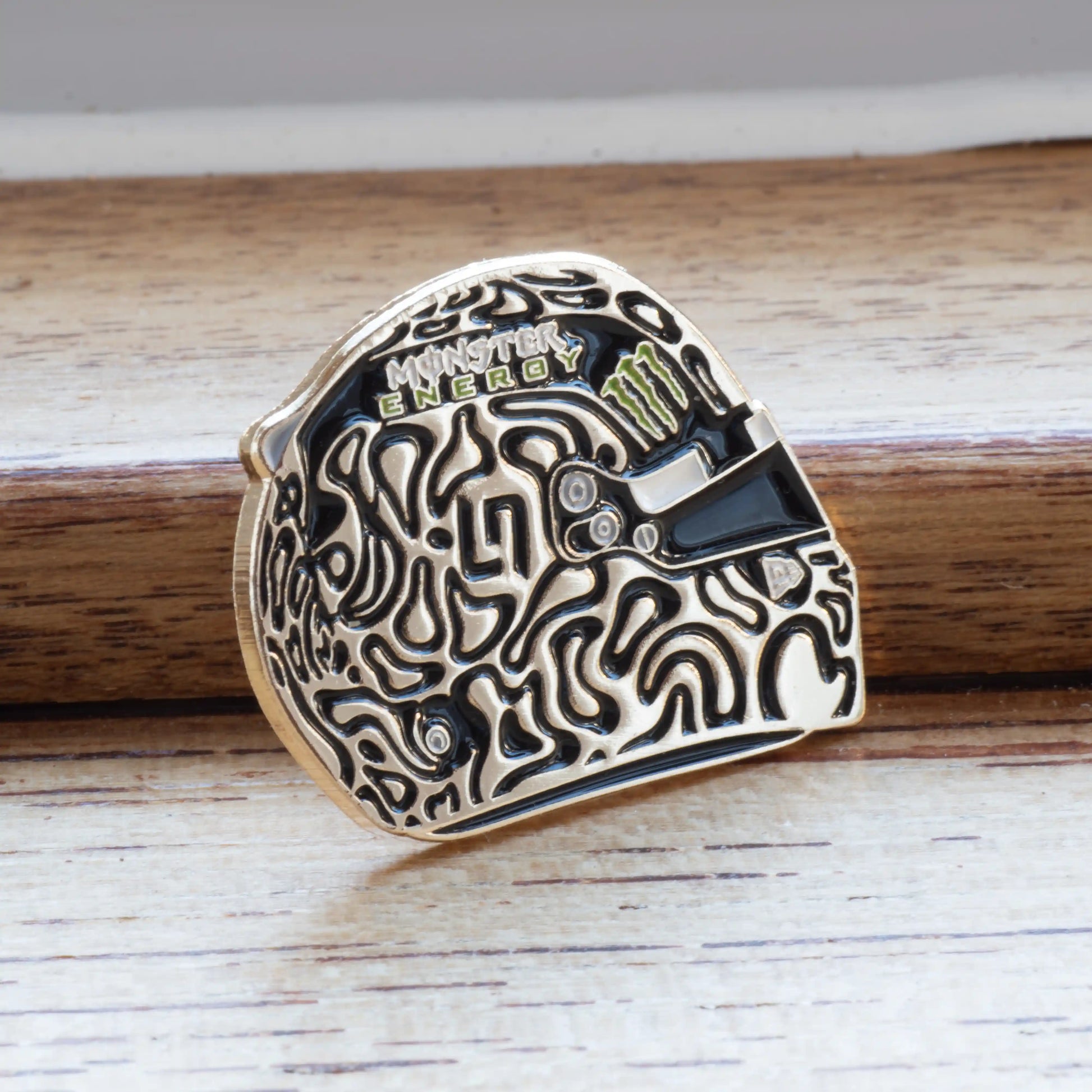 Lando Norris Golden Champion Helmet Enamel Pin