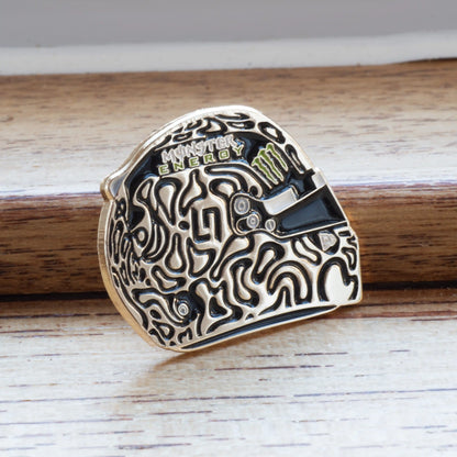 Lando Norris Golden Champion Helmet Enamel Pin