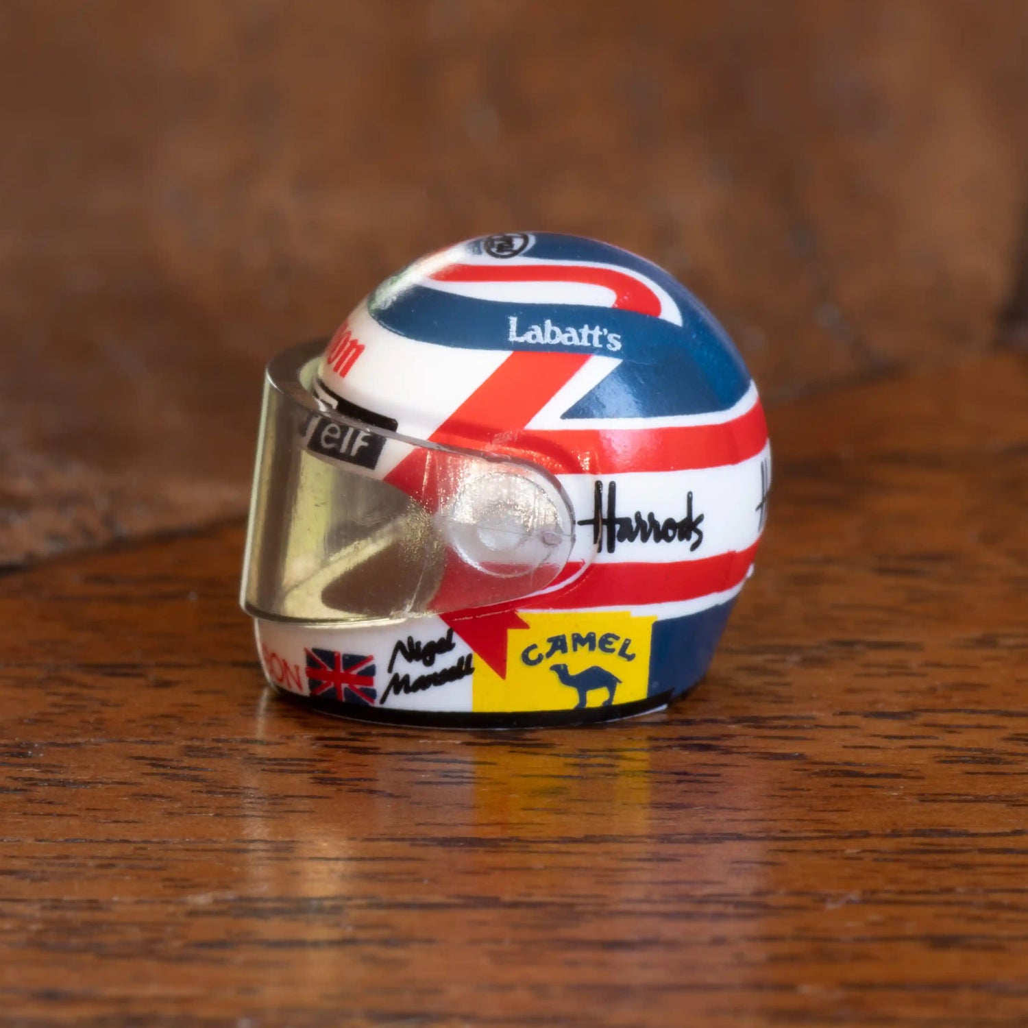Nigel Mansell Custom Lego Minifig Helmet
