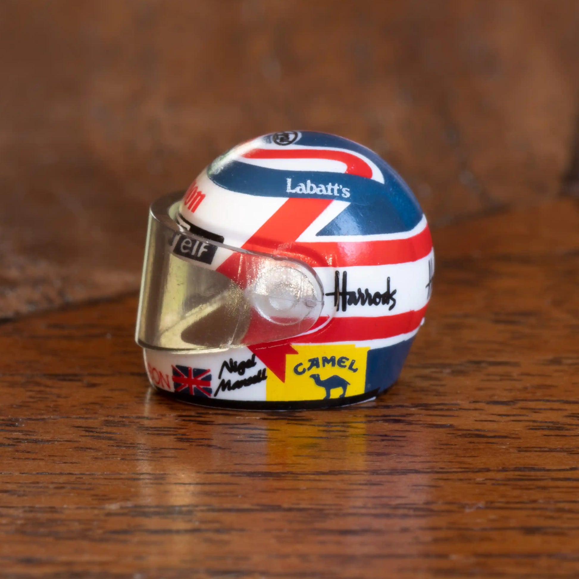 Nigel Mansell Custom Lego Minifig Helmet