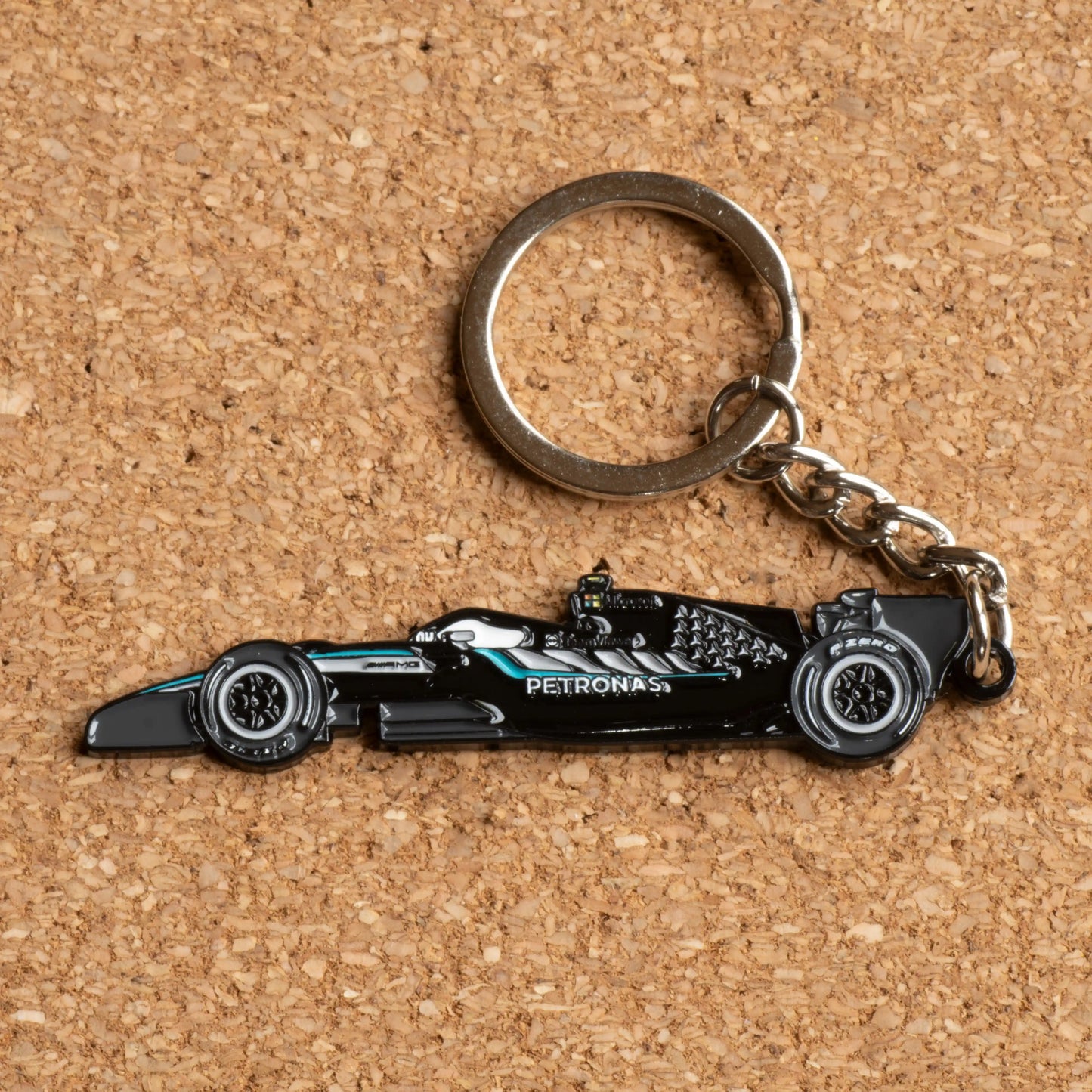 Mercedes W17 Formula One Car Enamel Keychain