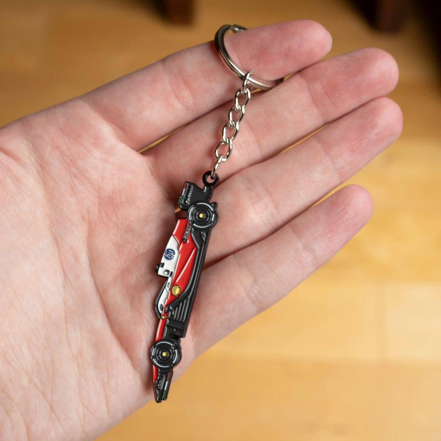 Ferrari SF-26 Formula One Car Enamel Keychain